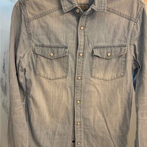 Goodfellow & Co Light Gray Casual Button Down Shirt